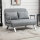 Schlafsofa, Doppelsofa, Gästebett, inklusive 2 Kissen, Grau