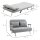 Schlafsofa, Doppelsofa, Gästebett, inklusive 2 Kissen, Grau