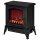 Elektrokamin freistehend, Flammeneffekt, 2 Heizmodi 1000W/2000W, gehärtetes Glas, Schwarz, 36,5x24x45,5 cm