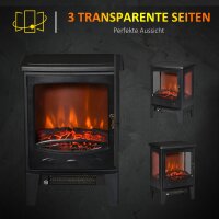 Elektrokamin mit Heizung, 1800 W elektrischer Kamin mit LED Flammeneffekt