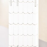 Adventskalender Weichnachtsdekoration Weihnachtsdeko, 24 Schubladen, LED-Lichter, 39 cm x 9 cm x 42 cm, Weiß + Grün