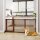 Absperrgitter Hunde Türschutzgitter Schutzgitter aus Holz Freistehendes Hundegitter mit Tür Hundeabsperrgitter Konfigurationsgitter für Kamin & Ofen Braun 113-166 x 36 x 71 cm