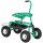 Gartenwagen mit Rollsitz bis 150 kg mit Ablage Korb für kleine Gartengeräte Werkstattwagen fahrbar Gartensitz Richtung steuerbar Sitzhöhe 46-59 cm höhenverstellbar Metall Gummi Grün
