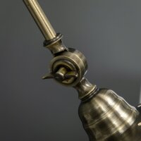 Stehleuchte im Vintage-Design, verstellbarer Winkel, Messing-Look, 42 cm x 25,5 cm x 152 cm, Bronze