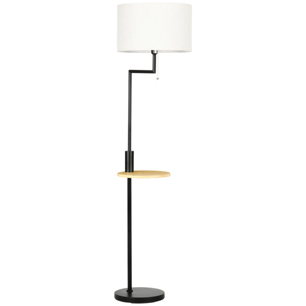 Stehleuchte inkl. Regal, Standleuchte, Kettenzug, E 27, 40 W, Bambus, Natur + Schwarz