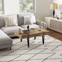 Couchtisch im Industriedesign 105 cm x 60 cm x 42 cm...
