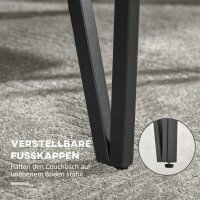 Couchtisch im Industriedesign 105 cm x 60 cm x 42 cm Schwarz + Braun