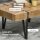 Couchtisch im Industriedesign 105 cm x 60 cm x 42 cm Schwarz + Braun