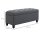 Sitzbank mit Stauraum Polsterbank mit Leinenoptik, Sitztruhe mit Holzbeine, Truhenbank für Wohnzimmer Schlafzimmer Flur 100 x 40 x 44 cm Dunkelgrau