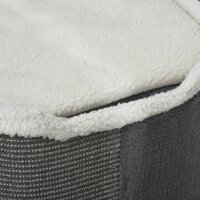 Kratztonne für Katzen Katzenkratzbaum 3 Ebenen Katzenbaum Kletterbaum für Katzen Katzenmöbel Spanplatte samtartiges Polyester Sisal Grau+Weiß 40 x 40 x 74 cm