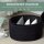 Sitzbank mit Stauraum Polsterbank mit Samtoptik, Sitztruhe Ovale Form, Truhenbank für Wohnzimmer Schlafzimmer Flur 71 x 52 x 42 cm, Schwarz