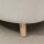 Sitzbank mit Stauraum, Hocker, ovale Form, Samtoptik, bis 120 kg, 71 x 51,5 x 42 cm, Beige