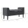 Sitzbank mit Stauraum, Polsterbank mit Leinenoptik, Holzbeine, Bettbank belastbar bis 130 kg, für Wohnzimmer Schlafzimmer Flur, 116 x 44 x 58 cm Dunkelgrau