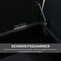 Sitzbank mit Stauraum Armlehnen Polsterbank mit Samtoptik, Sitztruhe mit Holzbeine, Truhenbank für Wohnzimmer Schlafzimmer Flur 107 x 42 x 65 cm, Schwarz