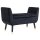 Sitzbank mit Stauraum Armlehnen Polsterbank mit Samtoptik, Sitztruhe mit Holzbeine, Truhenbank für Wohnzimmer Schlafzimmer Flur 107 x 42 x 65 cm, Schwarz