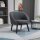 Loungesessel Cocktailsessel bis 150 kg, Leinen-Optik Holz Grau 71 x 65 x 75 cm