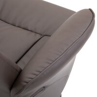 2-teiliges Sessel-Set, Sessel mit Fußhocker, Relaxsessel mit Fußhocker, höhenverstellbar, neigbare Rückenlehne, Braun