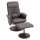 2-teiliges Sessel-Set, Sessel mit Fußhocker, Relaxsessel mit Fußhocker, höhenverstellbar, neigbare Rückenlehne, Braun