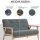 Sofa 2 Sitzer, 115 cm Couch mit Armlehnen, Rückenlehne, Kleine Polstersofa mit Leinenoptik, Holzbeine, Gepolstert Loungesofa für Wohnzimmer, Schlafzimmer, Dunkelgrau