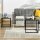 2er-Set Beistelltische, modernes Design, stapelbar, Glastisch, Schwarz