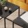 2er-Set Beistelltische, modernes Design, stapelbar, Glastisch, Schwarz