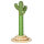 Katzen Kratzbaum Kaktus Katzenbaum Kiefernholz Sisal Seil Kratzstamm mit Holzkugel-Katzenspielzeug für Katzen 60 cm Hoch Grün+Natur