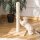 Kratzstamm für Katzen Kratzsäule aus Sisal stabiler Kratzbaum Kratz Spielzeug Katze mit Ball 60 cm Spanplatte Sisal Beige+Eiche 34 x 34 x 60 cm
