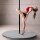 Pole-Dance-Matte, 5 cm dicke runde Kunststoff-Matte für Pole-Dance-Übungen, Gymnastik, Yoga, Hellgrau