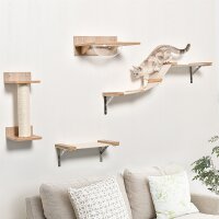 4tlg. Kletterwand für Katzen Katzenkletterwand mit...