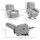 elektrischer Aufstehsessel Sessel mit Aufstehhilfe für Senior Relaxsessel TV Sessel mit schlaffunktion und aufstehhilfe Fernsehsessel Liegefunktion Leinen-Touch Hellgrau 83 x 89 x 102 cm