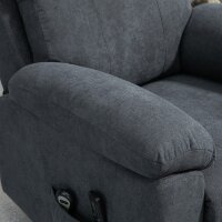 Massagesessel mit Aufstehhilfe, Pflegesessel mit Aufstehhilfe, 8 Vibrationsmotoren, inkl. Fernbedienung, grau