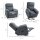 Massagesessel mit Aufstehhilfe, Pflegesessel mit Aufstehhilfe, 8 Vibrationsmotoren, inkl. Fernbedienung, grau