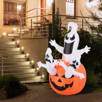 Aufblasbarer Kürbis Geist Gespenst Halloween Deko...