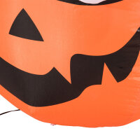 Aufblasbarer Kürbis Geist Gespenst Halloween Deko Figur Luftfigur mit LED Beleuchtung, Polyester, 120x120x180cm