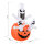 Aufblasbarer Kürbis Geist Gespenst Halloween Deko Figur Luftfigur mit LED Beleuchtung, Polyester, 120x120x180cm