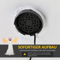 Halloween aufblasbares Gespenst 2,4 m Dekoration mit LEDs IP44 Selbstaufblasender Polyester Weiß + Rot 150 x 80 x 240 cm