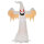 Halloween aufblasbares Gespenst 2,4 m Dekoration mit LEDs IP44 Selbstaufblasender Polyester Weiß + Rot 150 x 80 x 240 cm