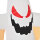 Halloween aufblasbares Gespenst 2,4 m Dekoration mit LEDs IP44 Selbstaufblasender Polyester Weiß + Rot 150 x 80 x 240 cm