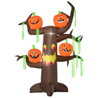 Aufblasbarer Spukbaum Kürbis Halloween Deko Figur...