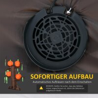 Aufblasbarer Spukbaum Kürbis Halloween Deko Figur Luftfigur mit LED Beleuchtung, Polyester, 180x80x240cm