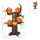 Aufblasbarer Spukbaum Kürbis Halloween Deko Figur Luftfigur mit LED Beleuchtung, Polyester, 180x80x240cm