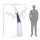 Halloween aufblasbares Gespenst 1,8 m Dekoration mit LEDs IP44 Selbstaufblasender Polyester Weiß 130 x 30 x 180 cm