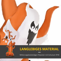 Selbstaufblasend Halloweendekoration mit LED-Lichtern, inkl. Gebläse und Befestigungsmaterial, 156cm x 107cm x 274cm