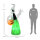 Selbst aufblasendes Spuk Gespenst Geist LED beleuchtet Halloween Dekoration Polyester Weiß 105 x 65 x 180 cm