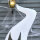 Selbst aufblasendes Spuk Gespenst Geist LED beleuchtet Halloween Dekoration Polyester Weiß 105 x 65 x 180 cm