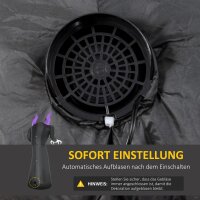 Gespenst mit Kürbiskopf Halloweendeko aufblasbar mit blauem Flammeneffekt 88 x 79 x 210cm
