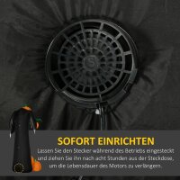 Halloween-Deko, 2,40m großer Kürbisgeist, selbstaufblasend, LED-Beleuchtung, für Außenbereiche