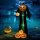 Halloween-Deko, 2,40m großer Kürbisgeist, selbstaufblasend, LED-Beleuchtung, für Außenbereiche