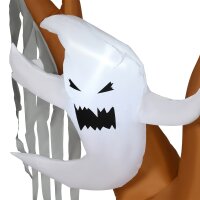 Halloween-Deko, 2,40m großer Geisterbaum, selbstaufblasend, LED-Beleuchtung, für Außenbereiche