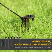 Große Halloween-Gartendekoration Sensenmann-Torbogen selbstaufblasbar LED-Beleuchtung 2,85 m